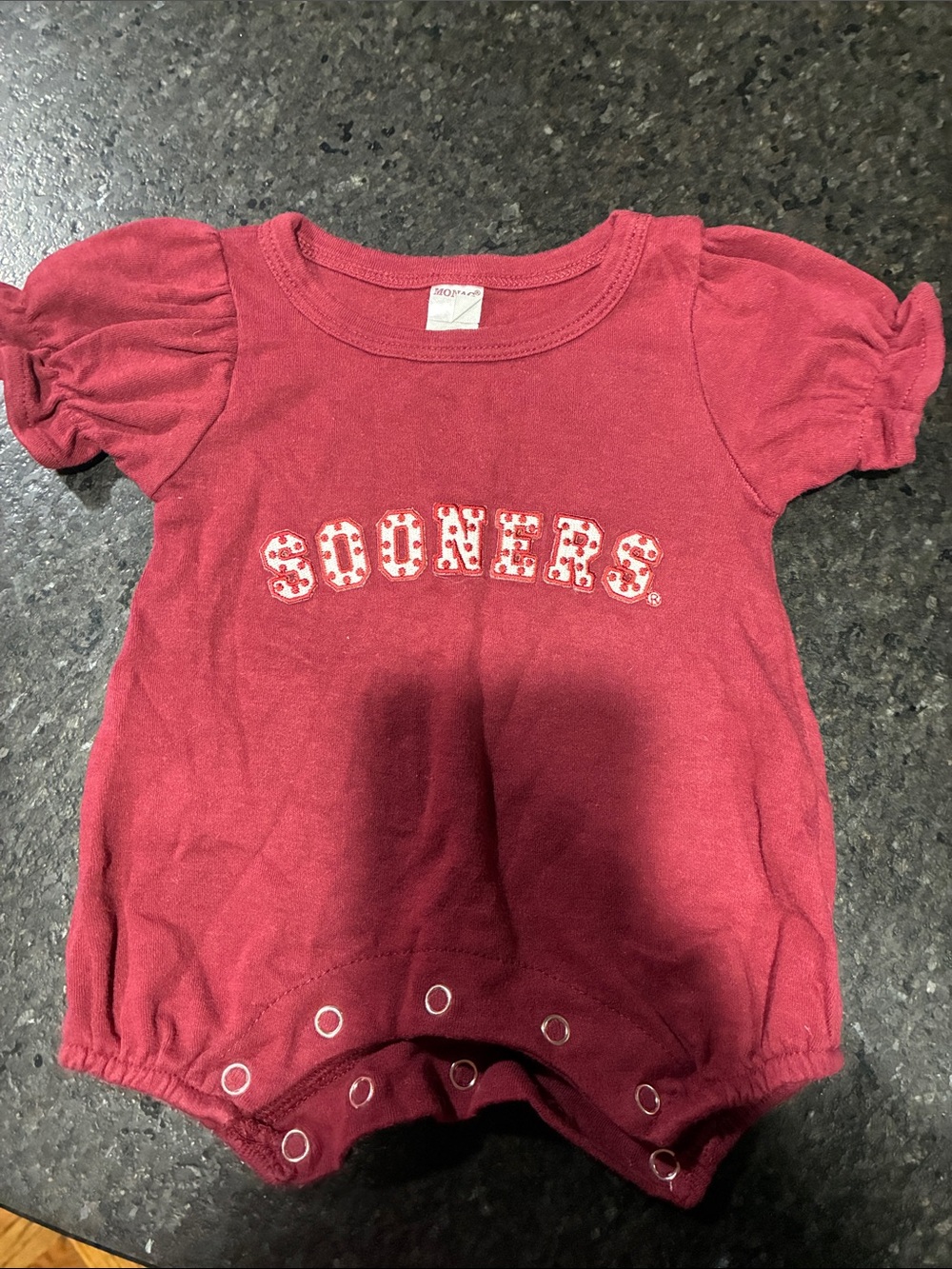 Sooners Infant Onesie in Crimson